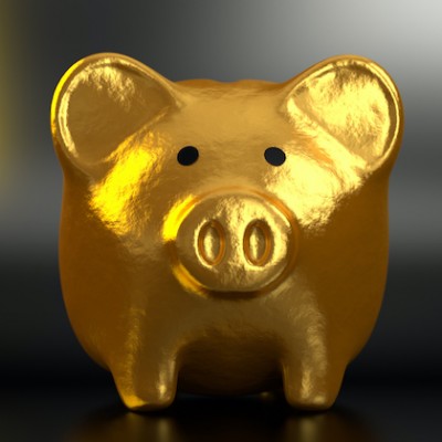 Gold Piggy Bank