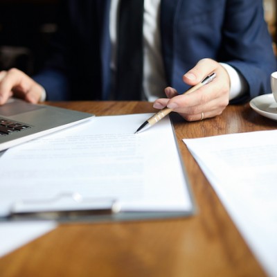 Hands Of Accountant Working