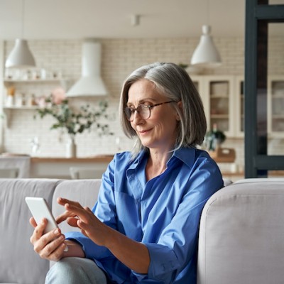 Older Woman On Phone