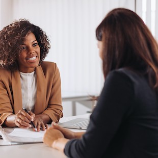 Woman Meeting Investor