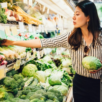 Woman Shopping For Vegetables