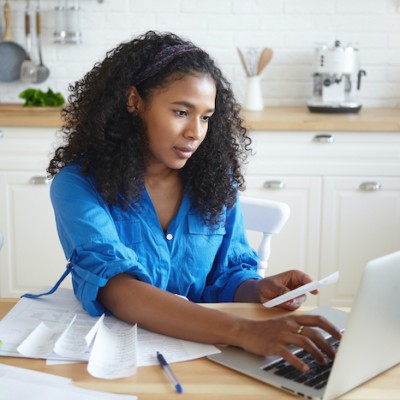 Woman Working On Computer