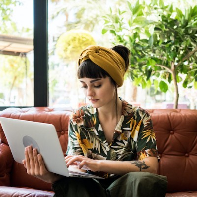Young Woman Working Remotely